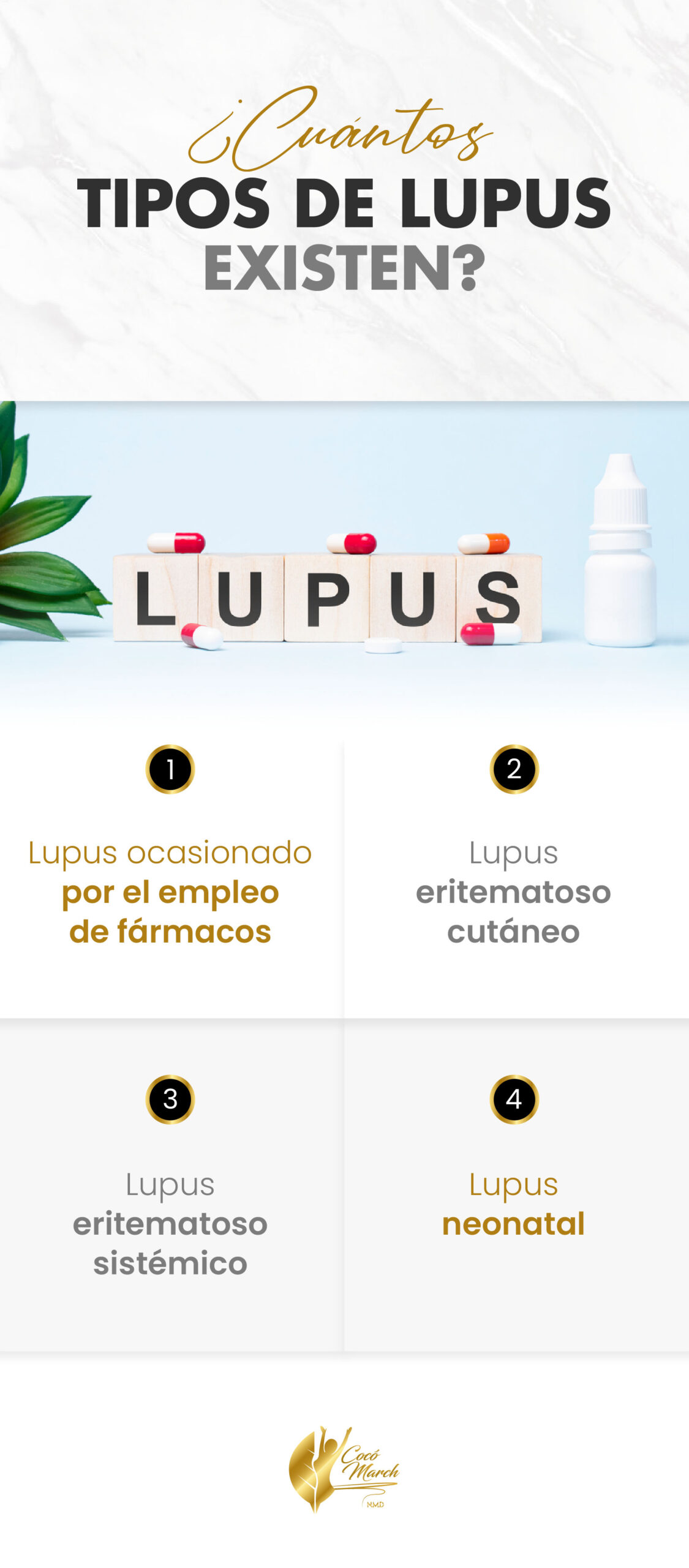 ¿Cuántos tipos de lupus existen?